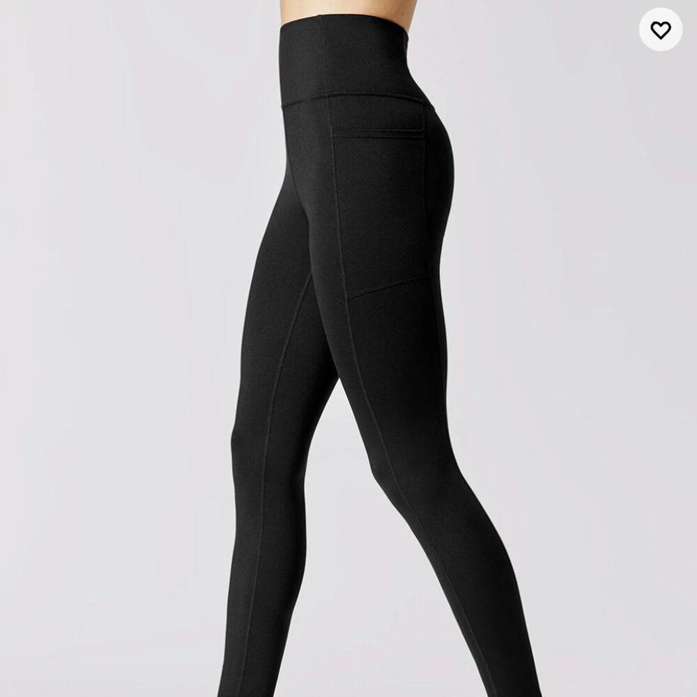 Carbon38 - High Rise Full-length Legging With Pockets - Black - Small